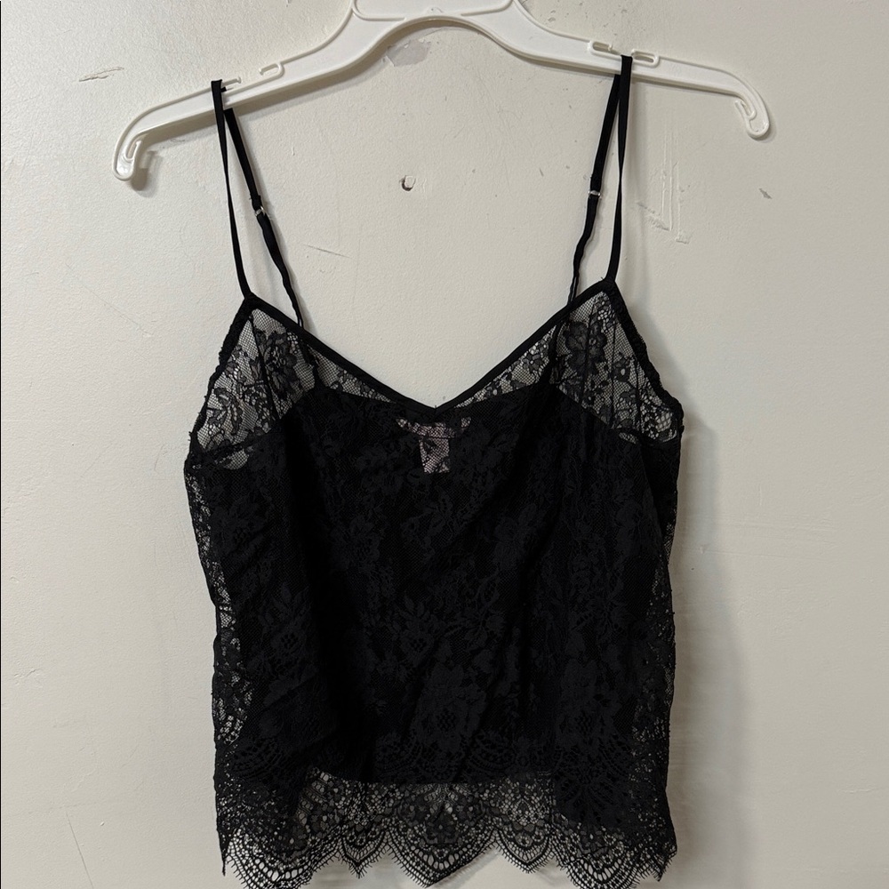 Elegant Black Lace Camisole Top lingerie